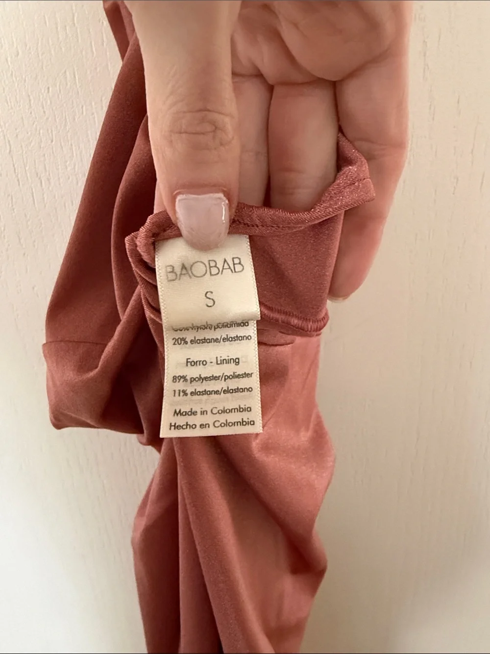 Baobab Rose Rust Draped Knot Maxi Dress